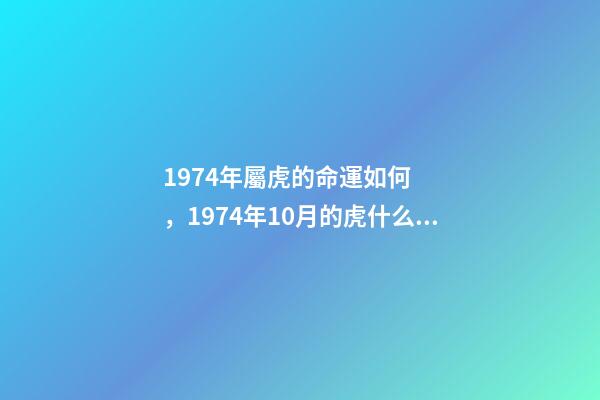 1974年屬虎的命運如何，1974年10月的虎什么命 74年屬虎人的命運，1974年屬虎的人是什么命-第1張-觀點-玄機派